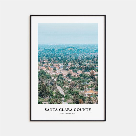 Santa Clara County California Green Valley Suburban Hills Poster