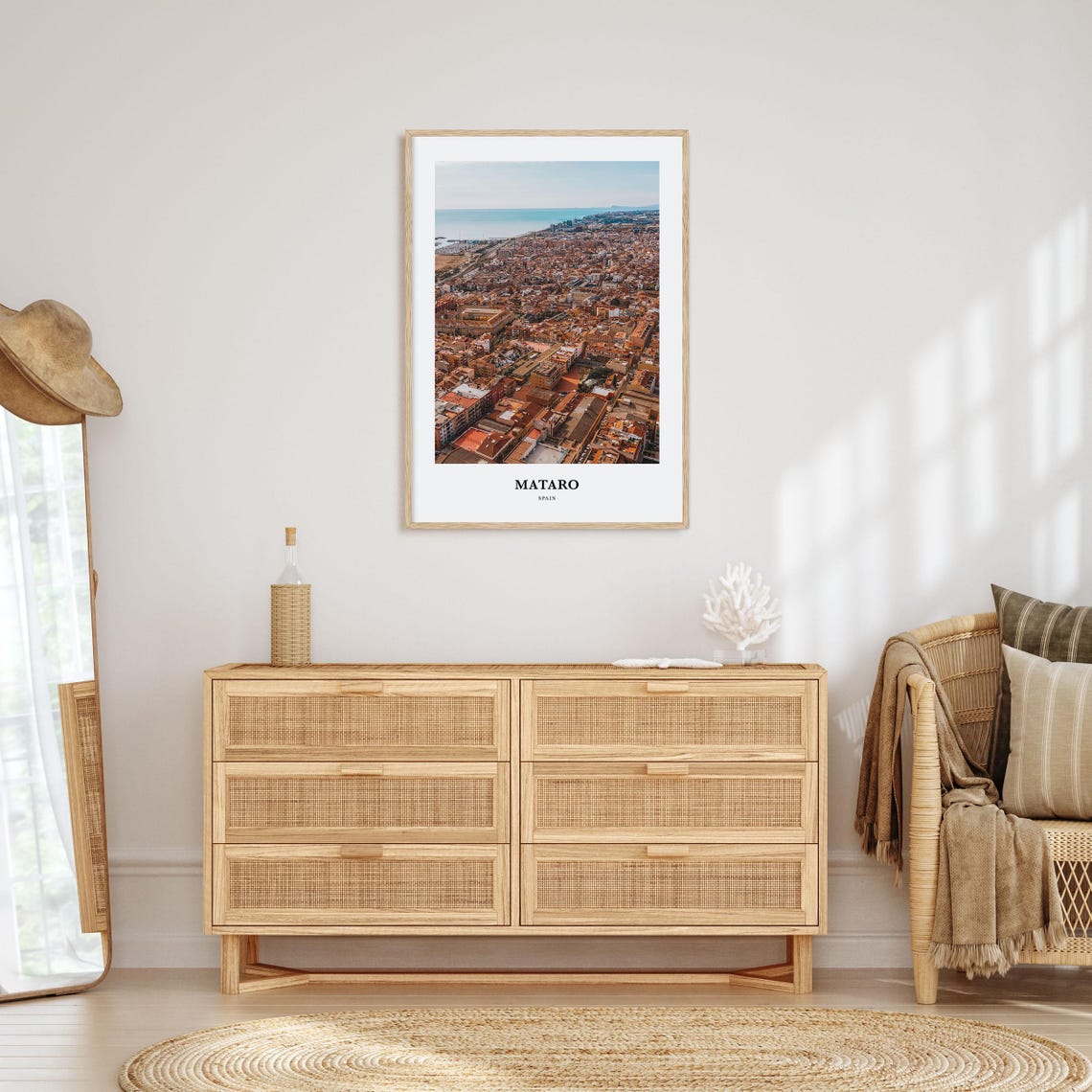 Mataro Spain Coastal City Aerial Old Town Mediterranean Poster - Image 2