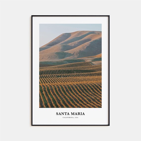 Santa Maria Travel Poster, California Wall Art