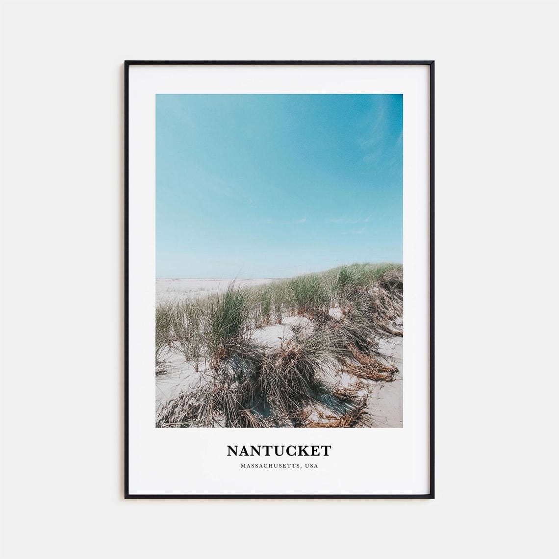 Nantucket Massachusetts Sandy Dune Sea Grass Beach Photo Poster