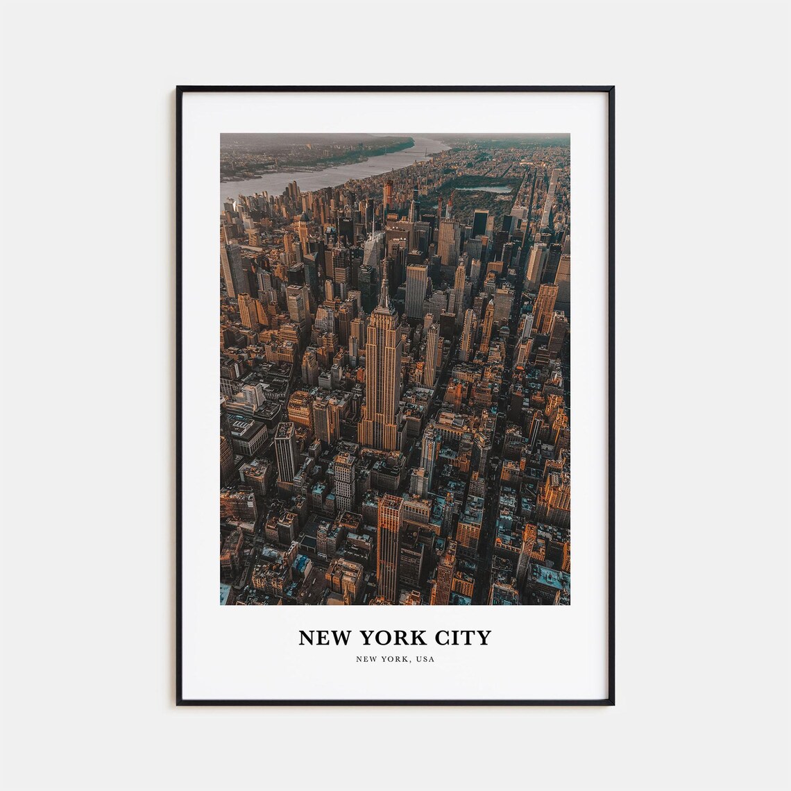 New York City Travel Poster, Map Wall Art