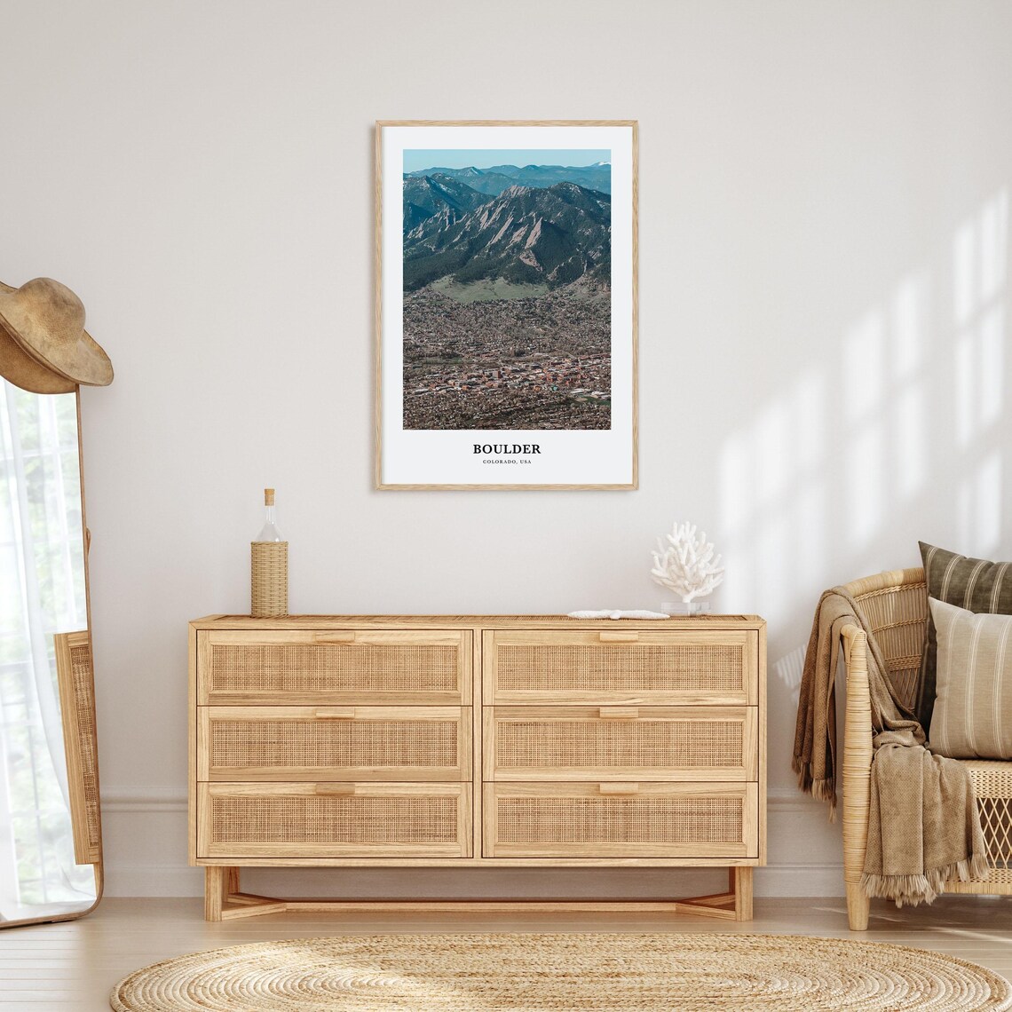 Boulder Colorado Flatirons Mountain Cityscape Grand Photo Print - Image 2