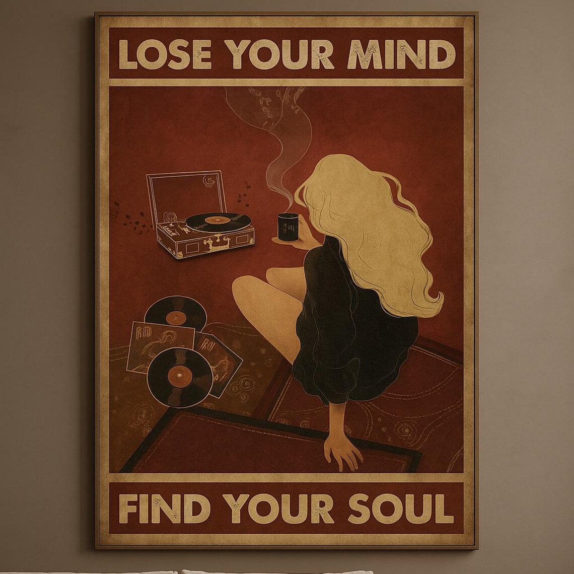 Lose Your Mind Find Soul Retro Boho Art Print