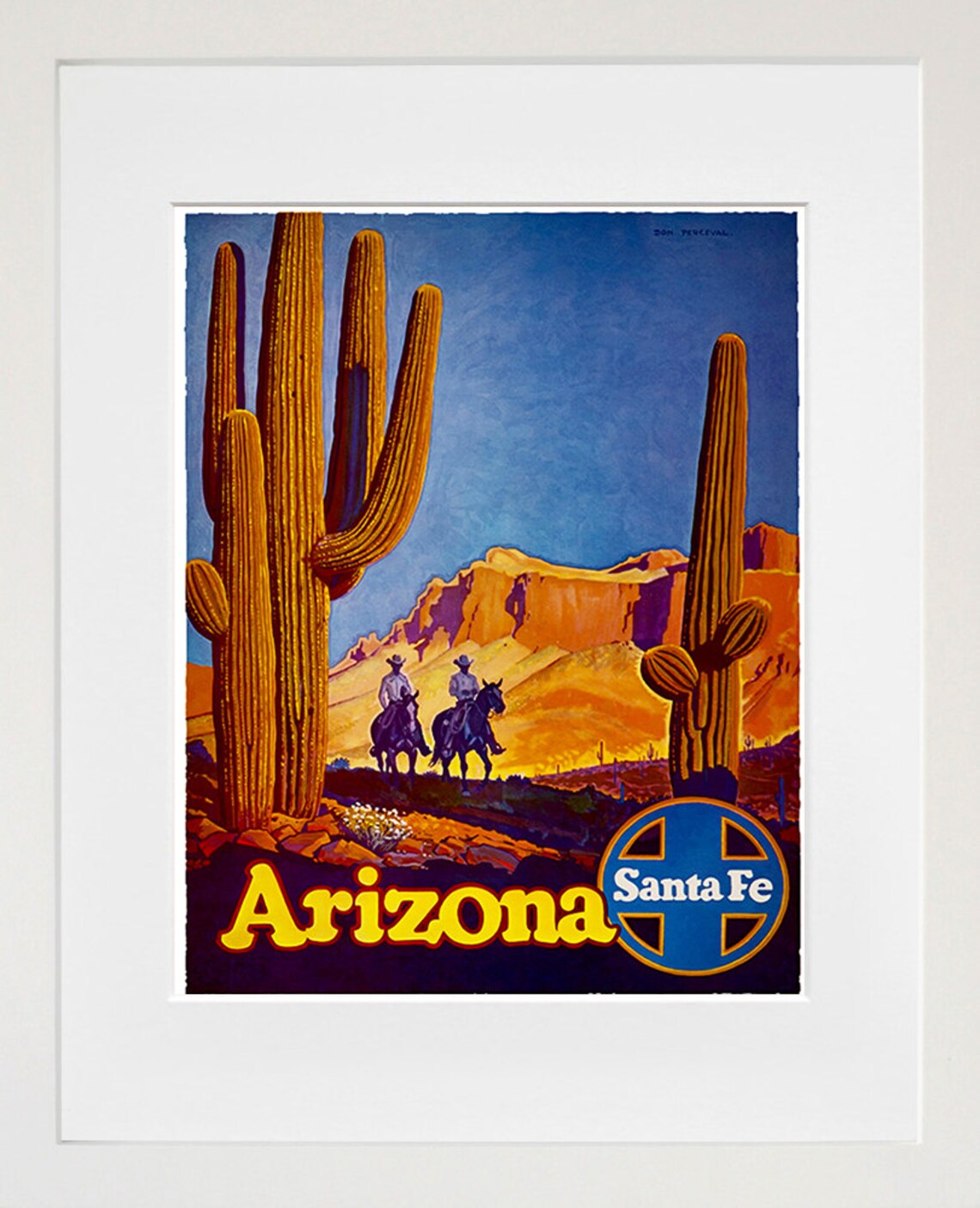Arizona Art Print, Western Travel Poster