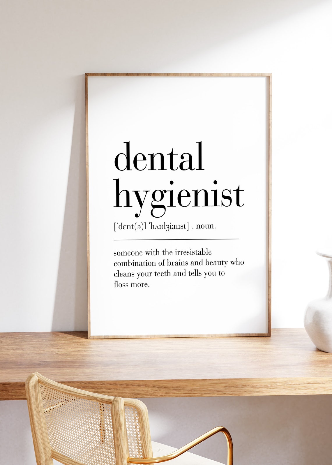 Dental Hygienist Definition Print Dental Hygienist Dental Art Dental Hygienist Gift Gift For Dentist Dental Quote Dentist Ofiice Decor - Image 2