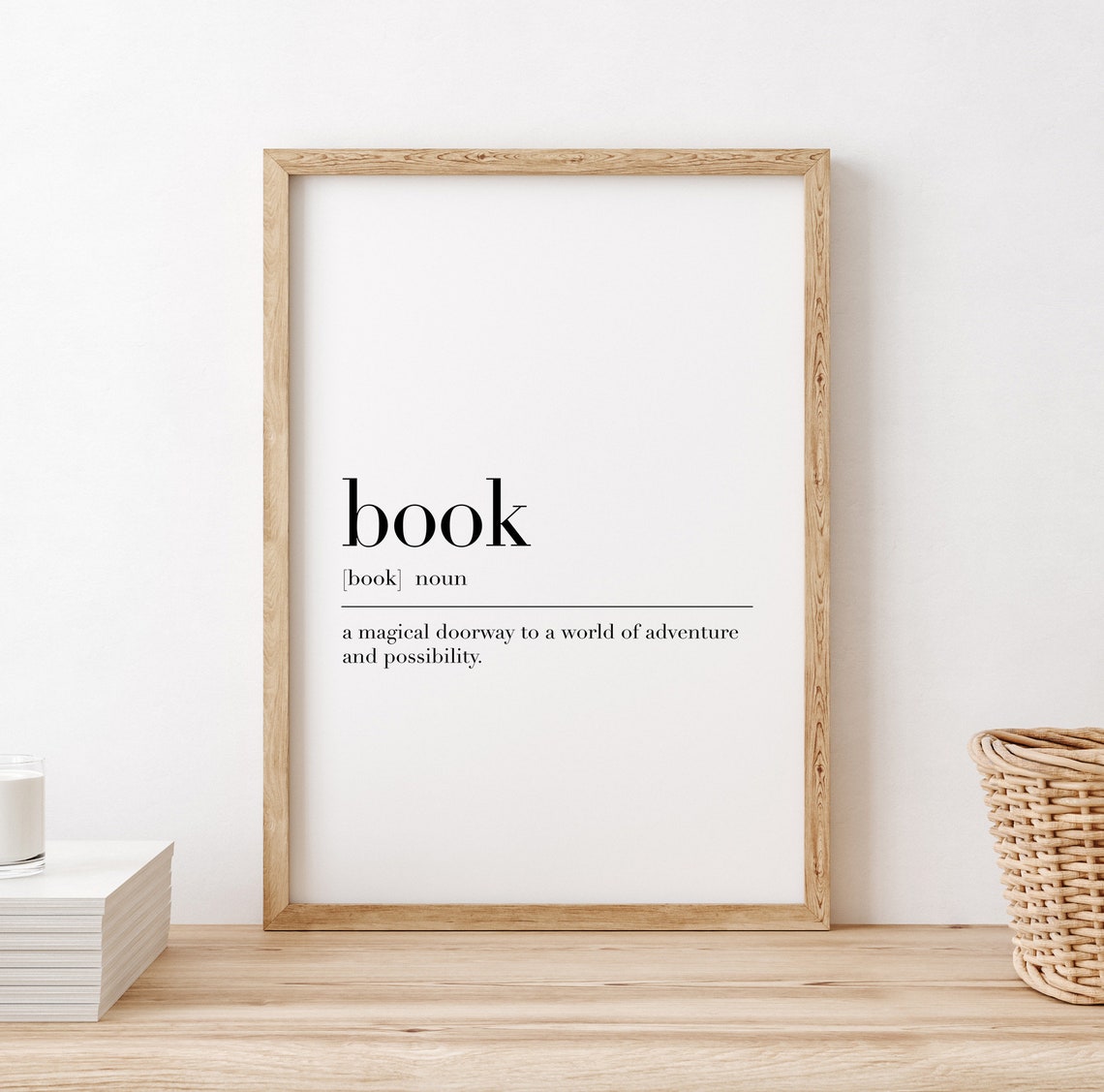 Book Dictionary Definition Magical Doorway Reading Library Poster - Image 2
