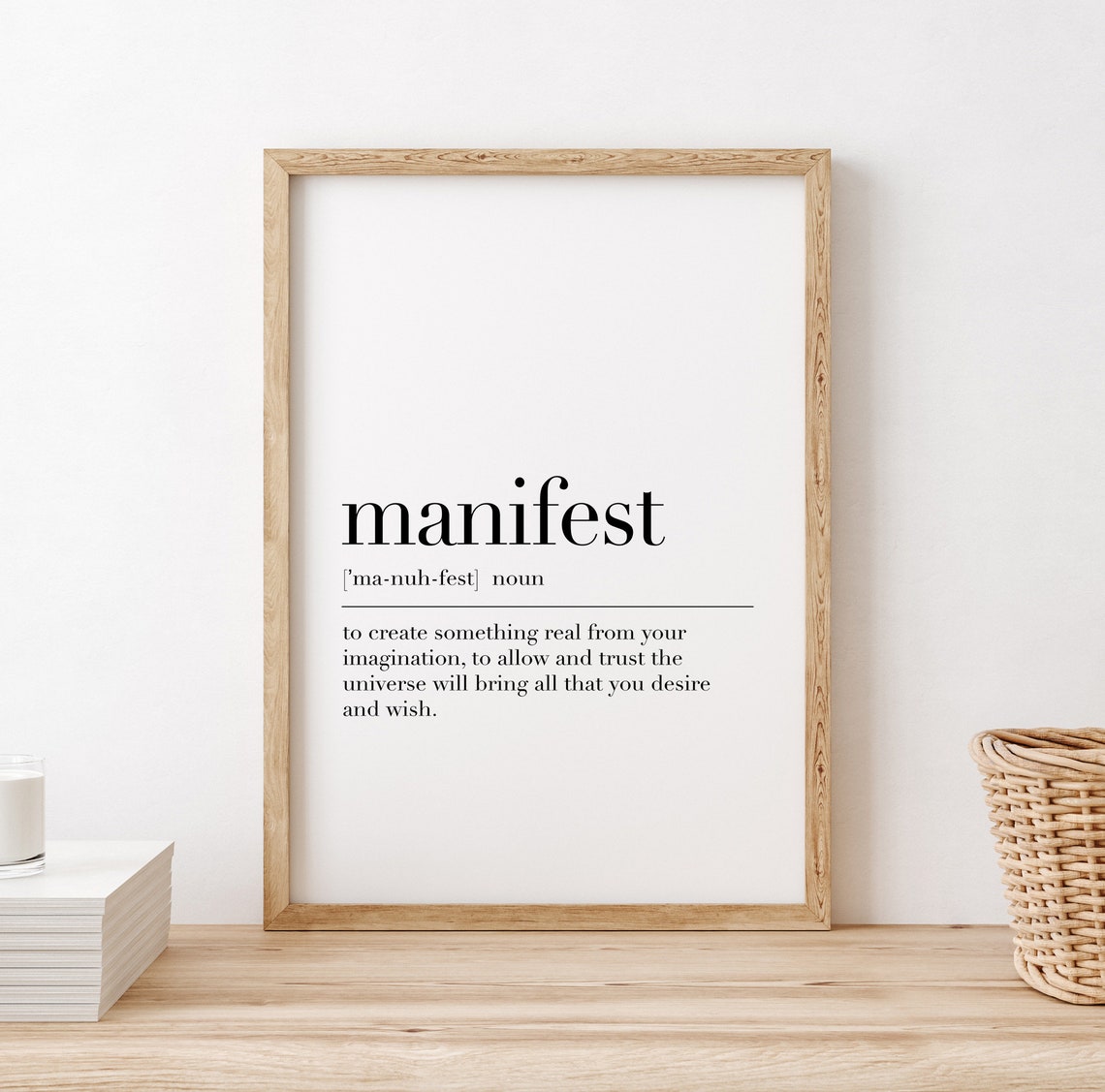 Manifest Dictionary Definition Inspirational Manifestation Poster - Image 2