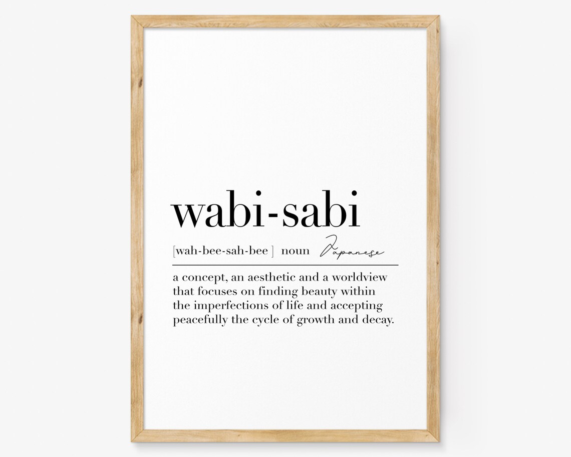 Wabi Sabi Typography Japanese Poster Art Print