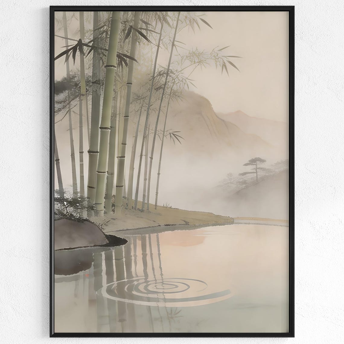 Bamboo Forest Poster Japanese Minimalist Nature Print