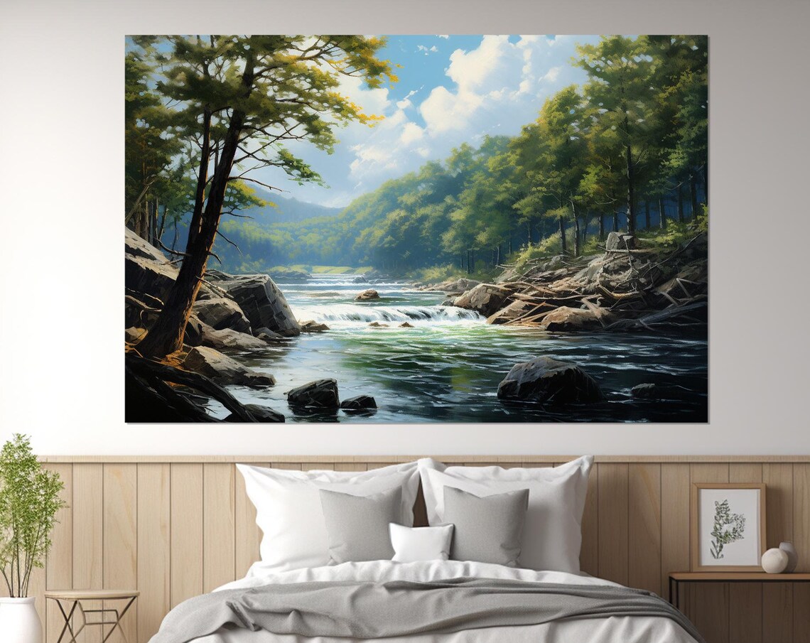Wisconsin River, Wisconsin Dells Landscape Art Print