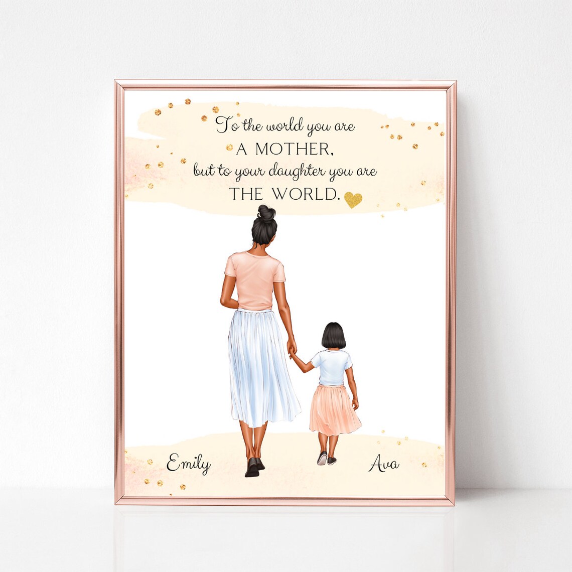 Mother Holding Daughter's Hand To The World You Are A Mother Poster - Image 2