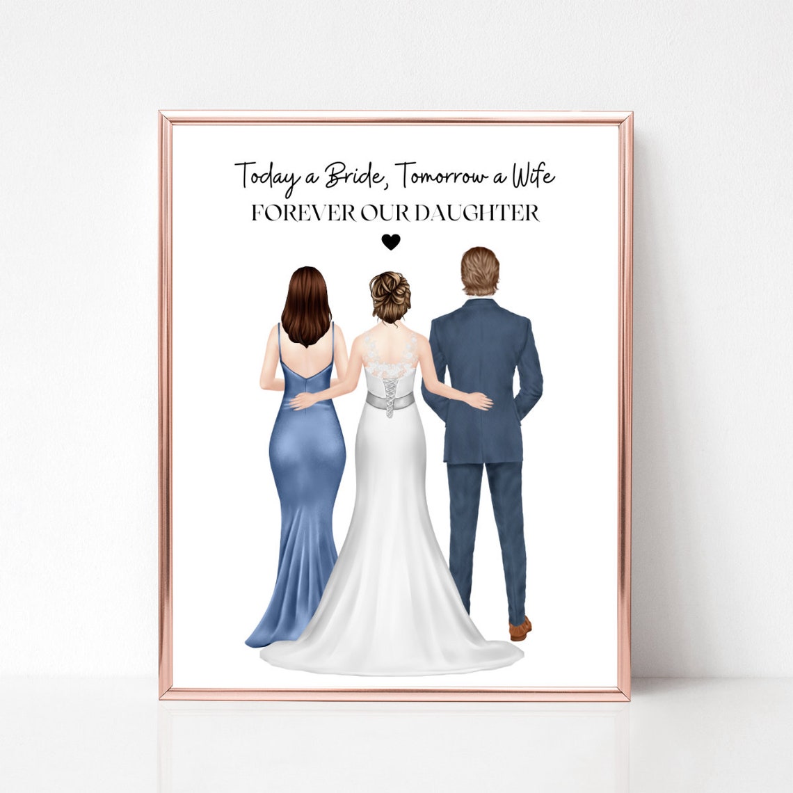 Today a Bride Tomorrow a Wife Forever Our Daughter Wedding Poster - Image 2