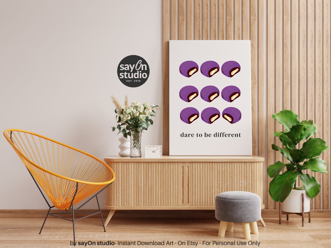 Ube Pandesal Poster Philippines Food Culture Wall Decor Asian Bread Kawaii Art Inspirational Filipino Kitchen Foodie Gift Art - Image 3