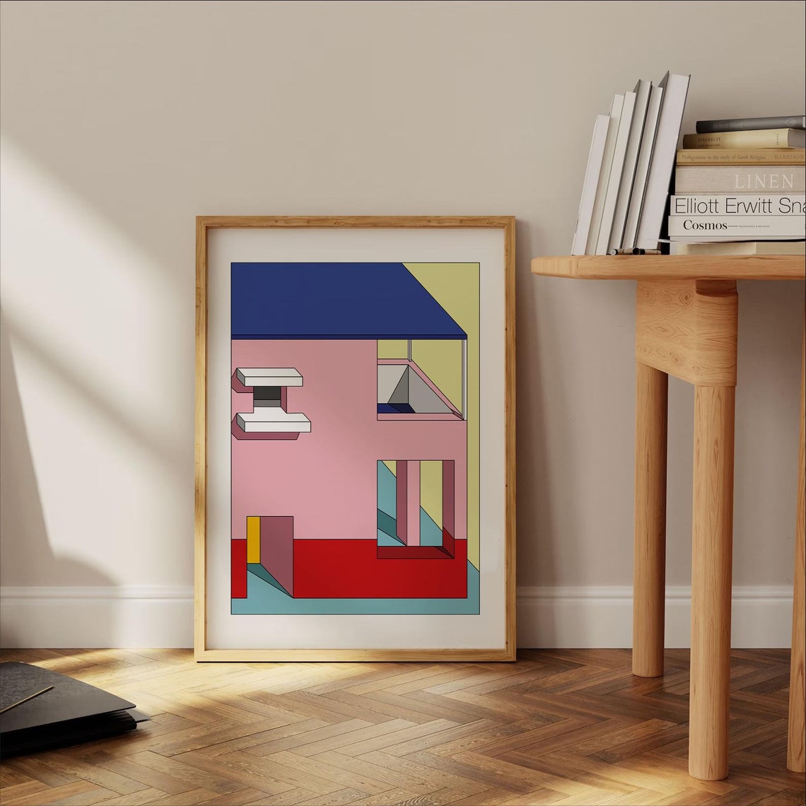 Memphis Milano Style Geometric Architectural Colorful Abstract Poster