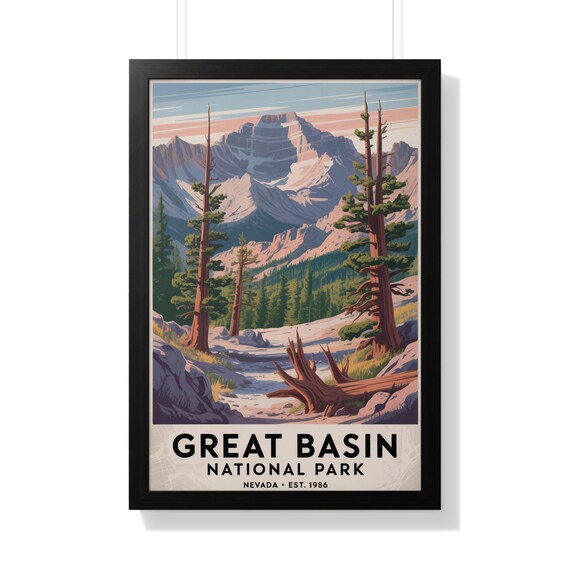Great Basin National Park Nevada Pine Forest Vintage Travel Poster Art