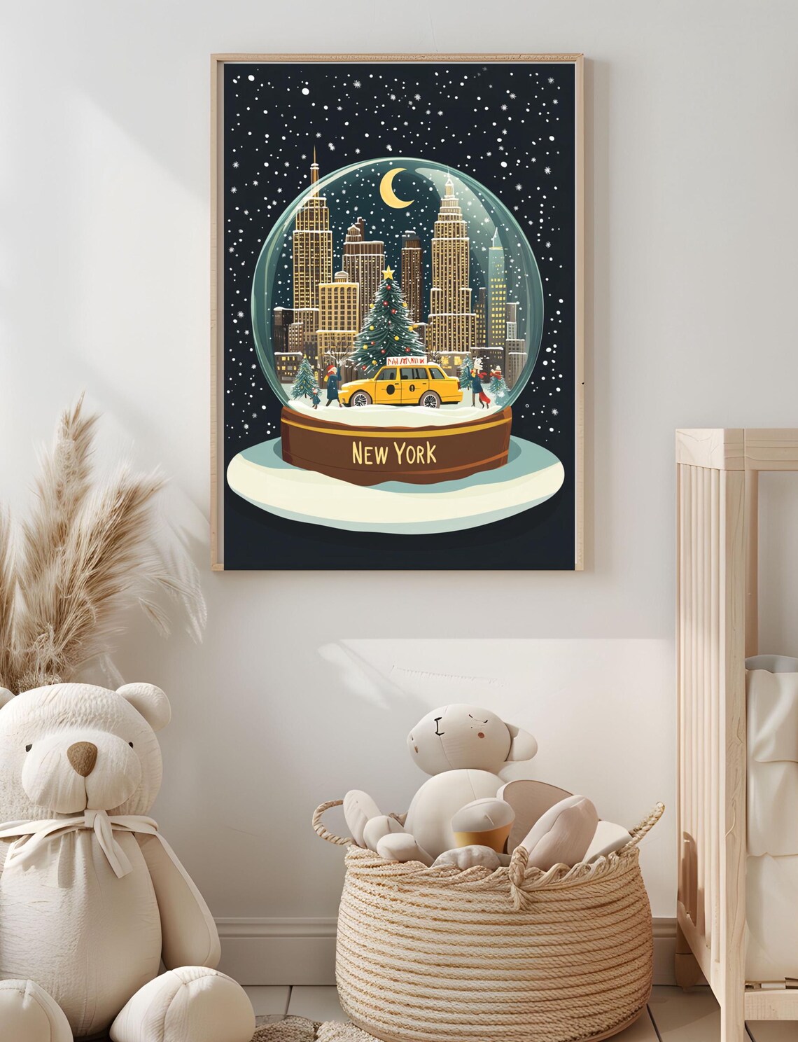 New York City Christmas Snow Globe Art Print - Image 3