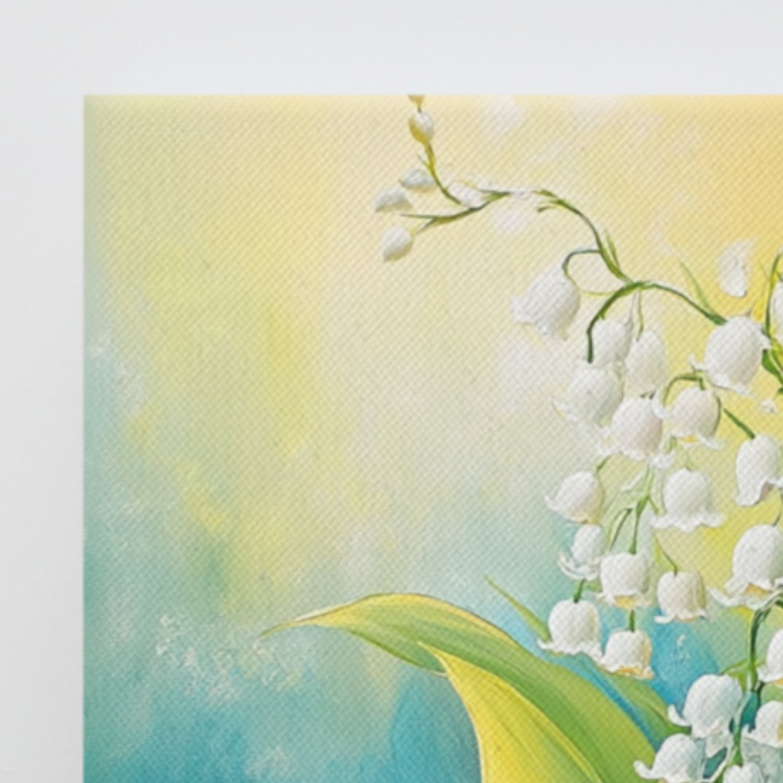 Lily Of The Valley Print Large Painting Print Flower Wall Art Nature Art Lily Of The Valley Painting Print Plant Art - Image 3