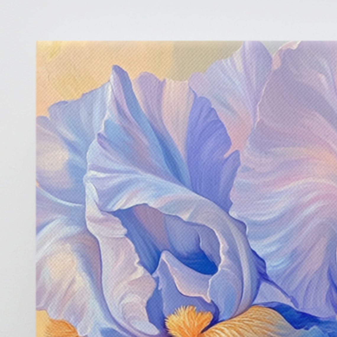 Blue Purple Iris Flower Close-Up Impressionist Bloom Art Poster - Image 3