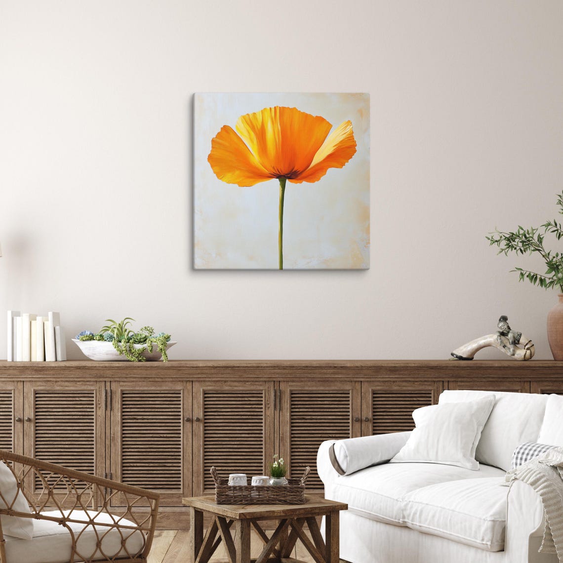 California Poppy Print Orange Poppy Painting Print Bright Wall Art Flower Wall Art California Poppy Art Print Art - Image 3