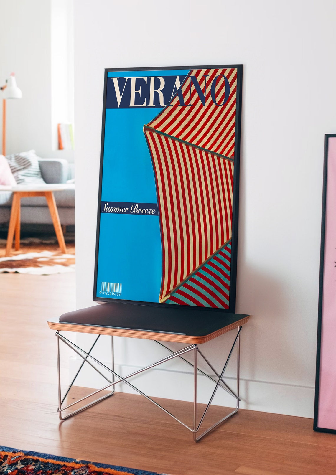 Verano Summer Breeze Red Striped Sail Magazine Cover Art Poster - Image 4