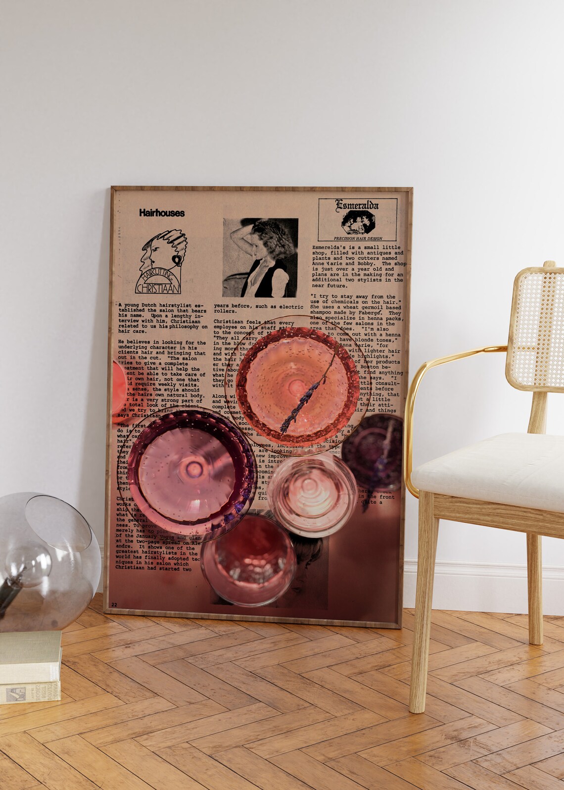 Typography Vintage Retro Newspaper Poster Print