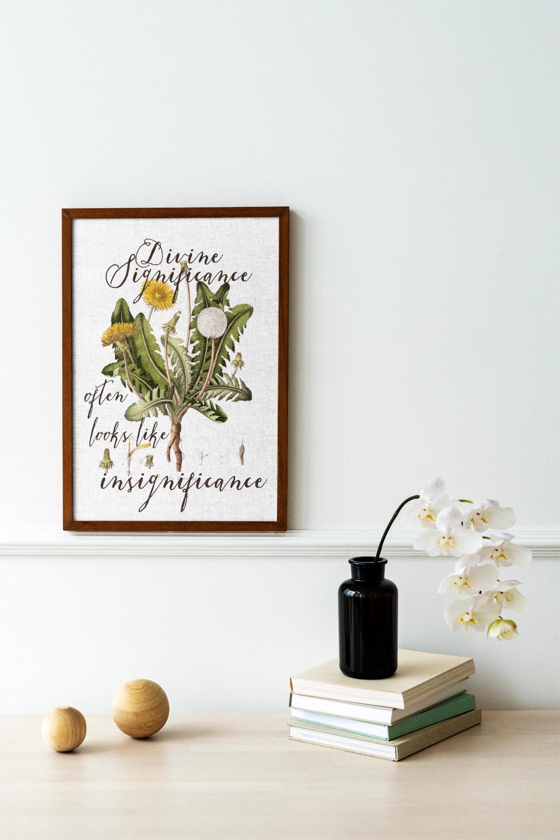 Divine Significance Often Looks Like Insignificance Inspirational Quote Dandelion Art - Image 2