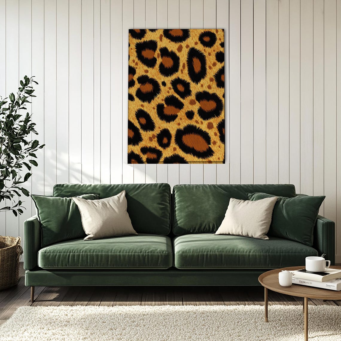 Stylish Bold Leopard Spots Animal Pattern Modern Home Decor Wall Art - Image 4