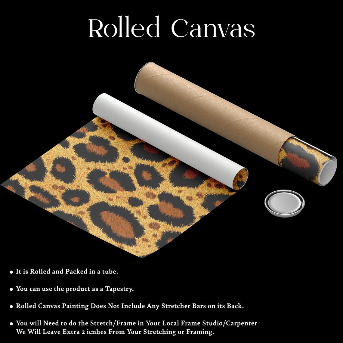 Stylish Bold Leopard Spots Animal Pattern Modern Home Decor Wall Art - Image 2