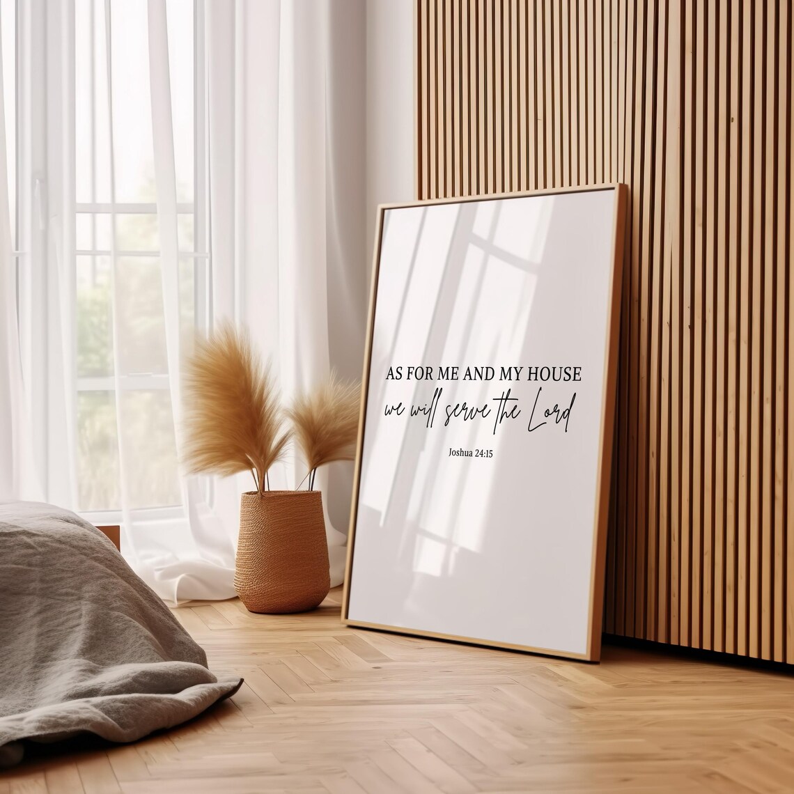 Minimalist As For Me And My House Serve The Lord Joshua Art Poster - Image 2