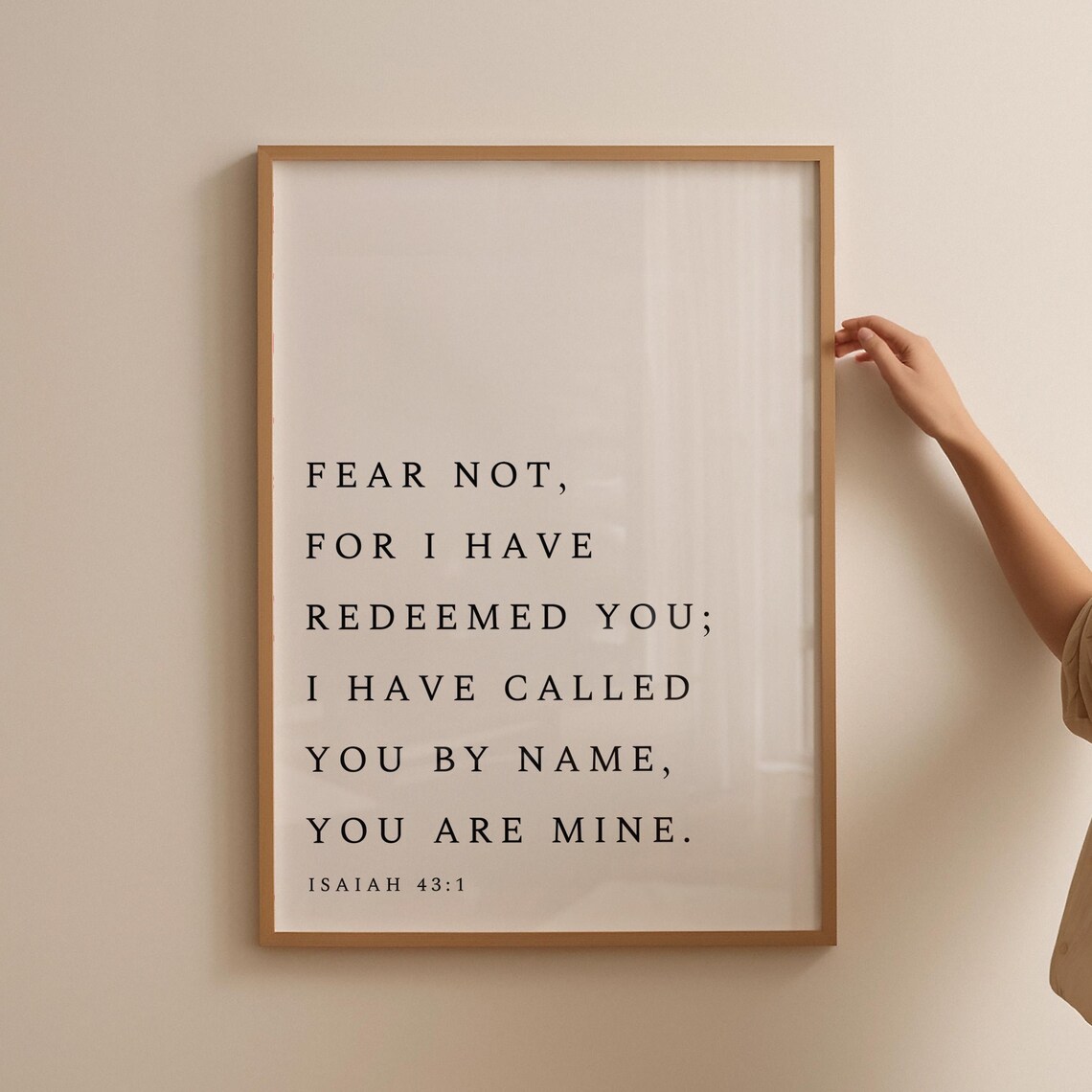 Isaiah 43:1 Fear Not Christian Scripture Poster - Image 4