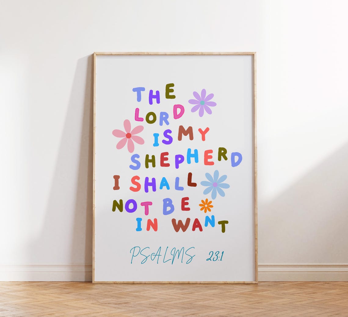 Christian Wall Print Psalms Scripture Print Christian Poster Bible Verse Wall Decor Art Christian Gift - Image 4