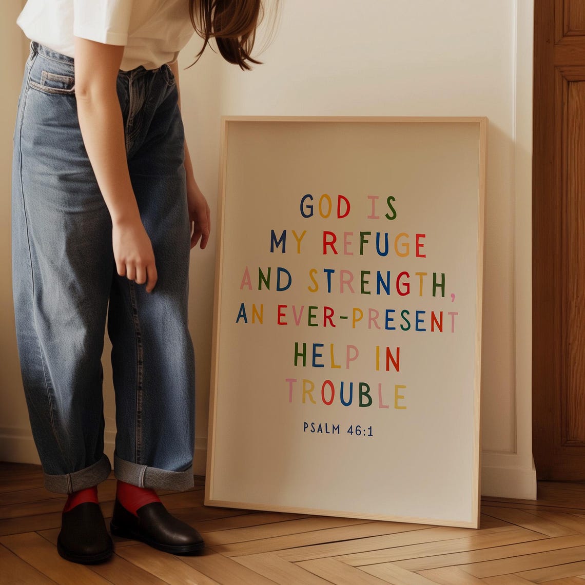 Christian Scripture Wall Art Psalm Bible Verse Christian Poster Wall Decor Faith Art Christian Gift Religious Print - Image 3