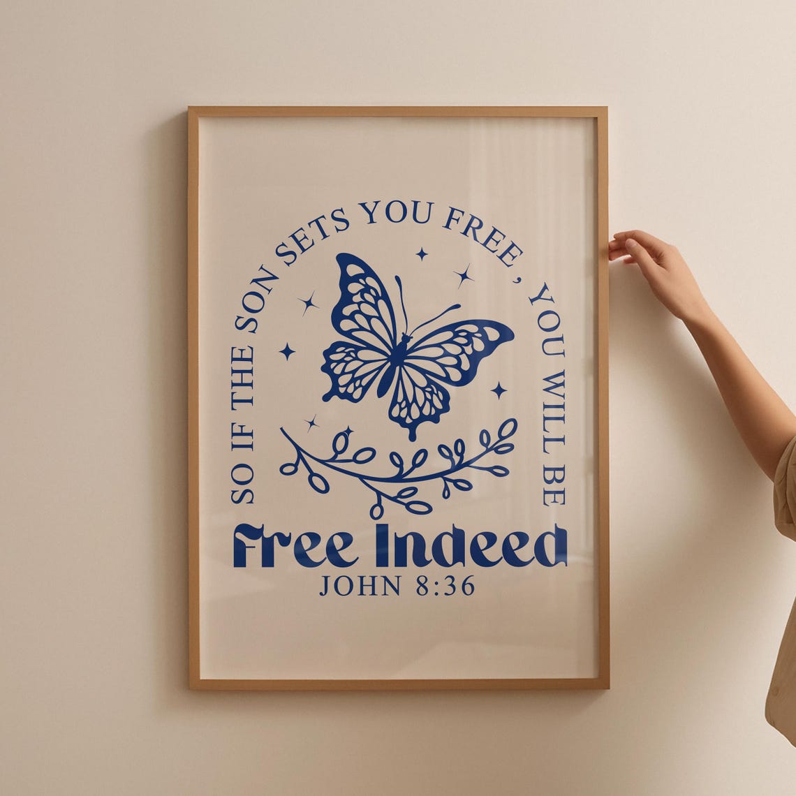 Bible Verse Wall Art John 836 Print Christian Home Decor Scripture Faith Based Wall Art Religious Inspirational Gift - Image 5