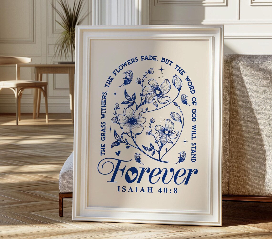 Isaiah Bible Verse Scripture Art Print, Christian Home Decor - Image 4