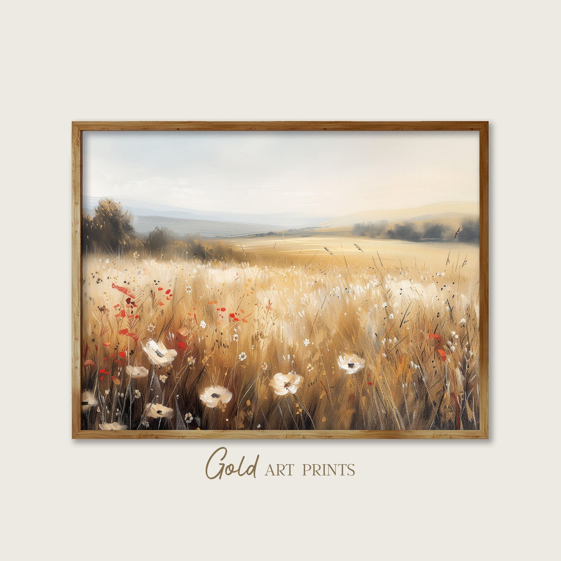 Vintage Landscape Serenity Meadows Tranquil Nature Wall Decor Rustic Warm Tones Perfect For Home Refresh Gap24021