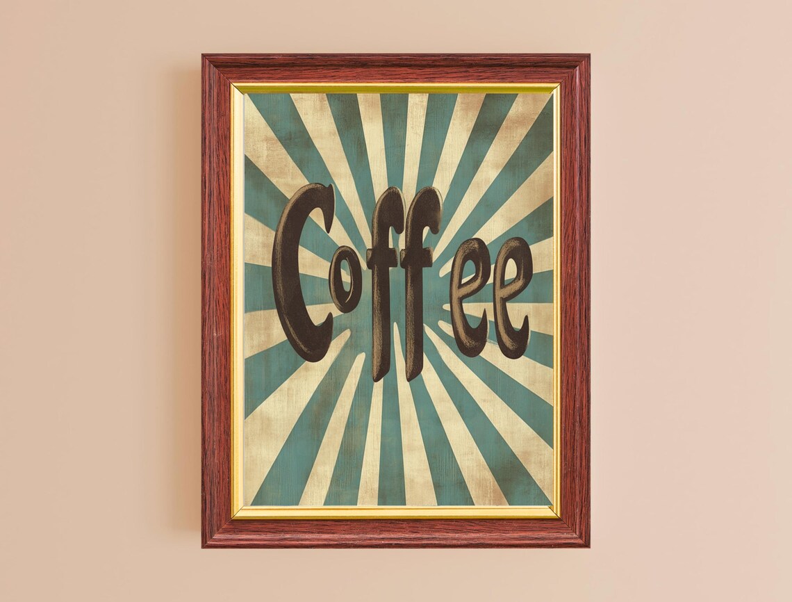 Retro Kitchen Coffee Poster, Dining Room Decor - Image 2