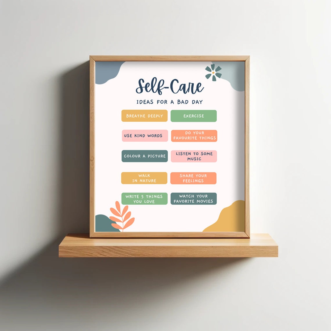 Self Care Poster, Take A Breath