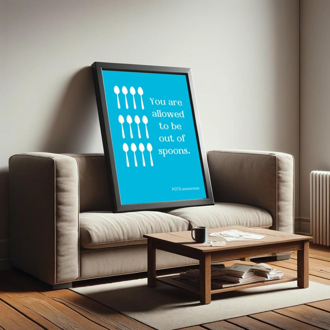You Are Allowed To Be Out Of Spoons Poster, Retro - Image 2