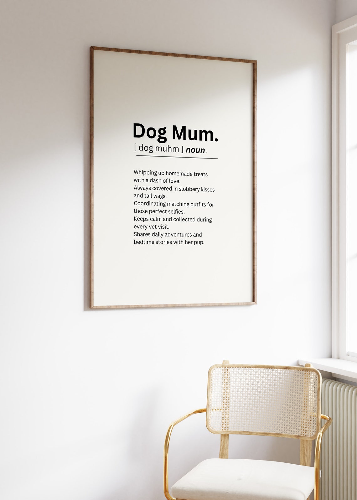 Dog Mum Noun Definition Minimalist Typography Dog Lover Poster - Image 4
