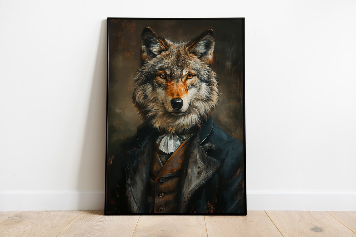 Renaissance Wolf Portrait Art Print