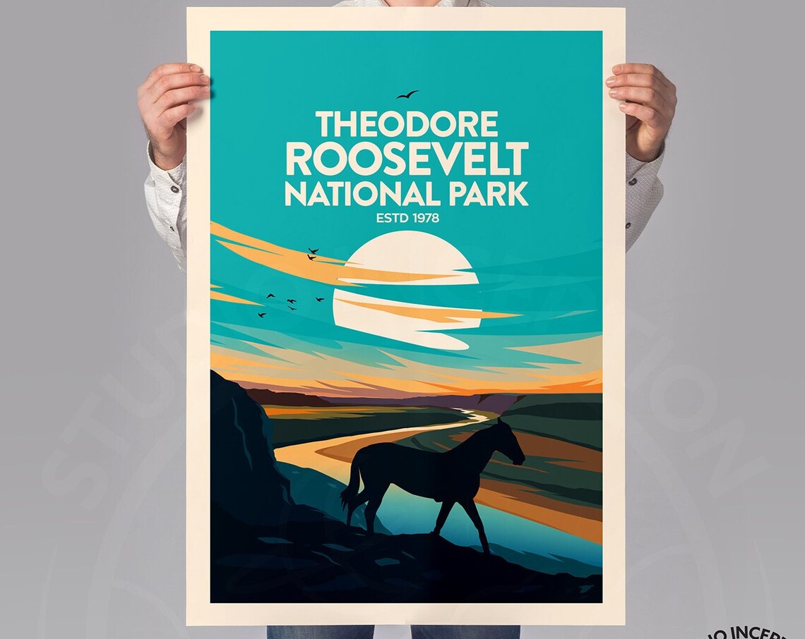 Theodore Roosevelt National Park North Dakota Travel Poster - Image 3
