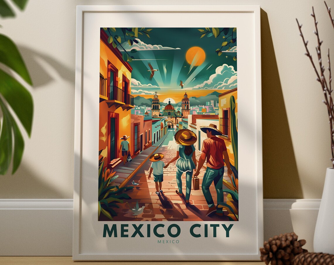 Mexico City Art Print Poster Wall Decor