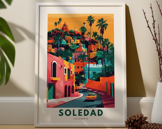 Soledad Art Print Poster Colombia Wall Decor Hang Travel