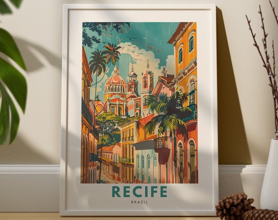 Recife Wall Art Print Poster Brazil Decor Hang Travel