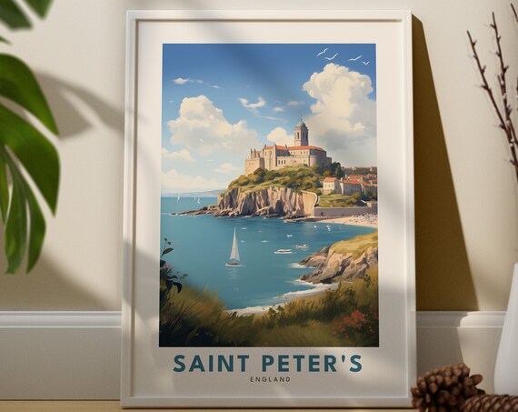 Saint Peters City Print Poster Wall Art England Gift