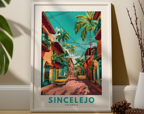 Sincelejo Travel Print Poster Colombia Wall Decor Art Hang