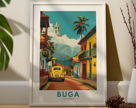 Buga Art Print Poster Colombia Wall Decor Hang Travel