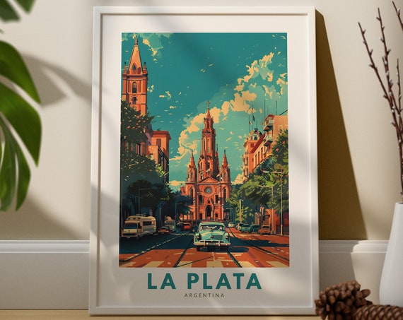 La Plata Art Print Poster Argentina Hanging Wall Decor