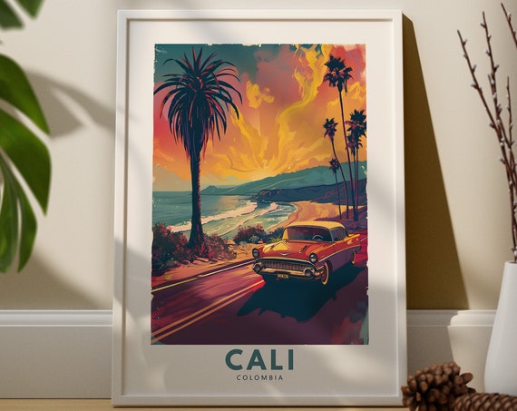 Cali Art Print Poster Colombia Hanging Wall Decor