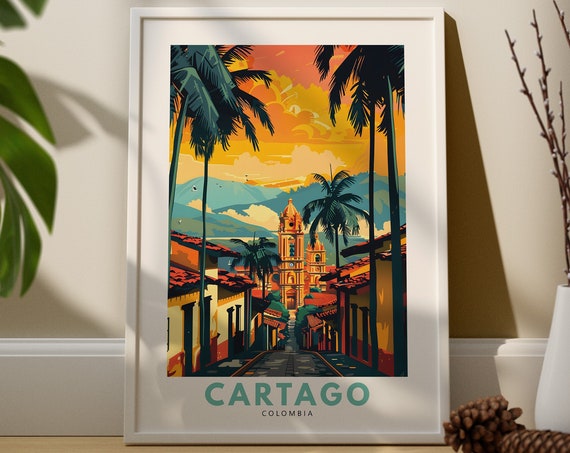 Cartago Art Print Poster Colombia Wall Decor Hang Travel